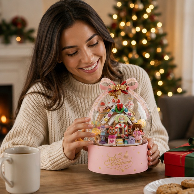 Christmas Lights Brick Build Tree Kit in Four Colours with a Box