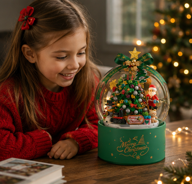 Christmas Lights Brick Build Tree Kit in Four Colours with a Box