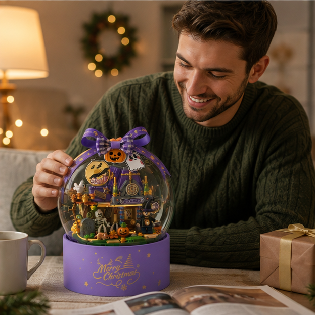 Christmas Lights Brick Build Tree Kit in Four Colours with a Box