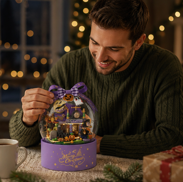 Christmas Lights Brick Build Tree Kit in Four Colours with a Box
