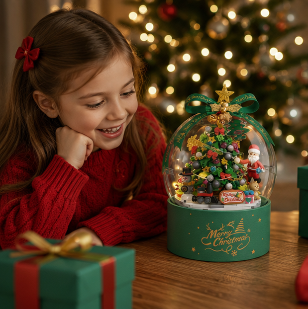 Christmas Lights Brick Build Tree Kit in Four Colours with a Box