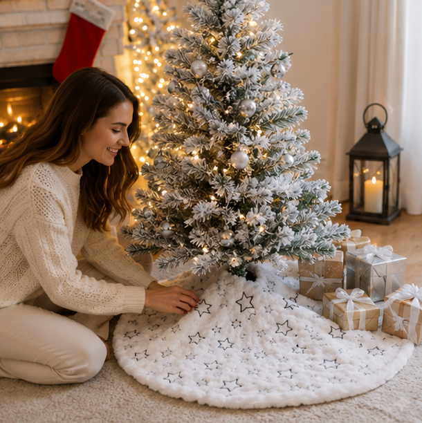 Christmas Tree Skirt Plush 38 to 40 cm in Four Patterns