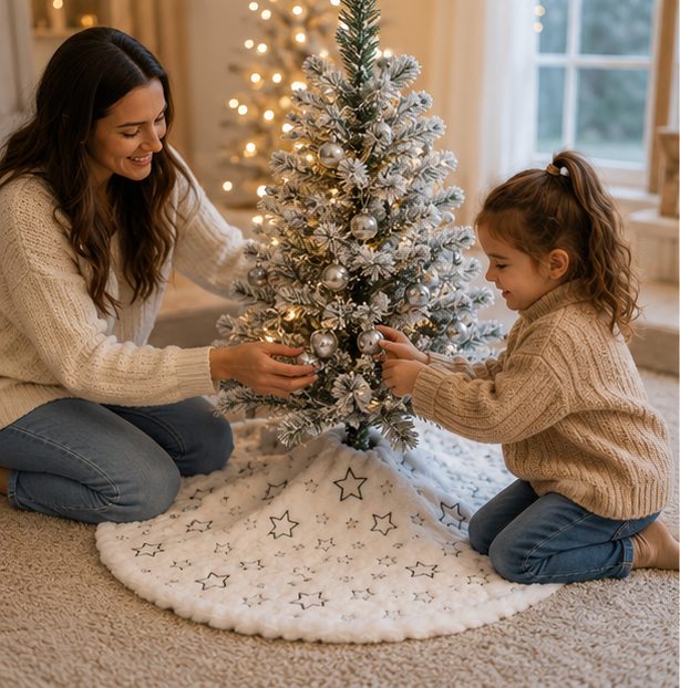 Christmas Tree Skirt Plush 38 to 40 cm in Four Patterns