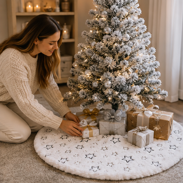 Christmas Tree Skirt Plush 38 to 40 cm in Four Patterns