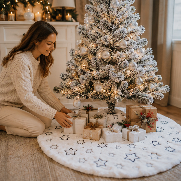 Christmas Tree Skirt Plush 38 to 40 cm in Four Patterns