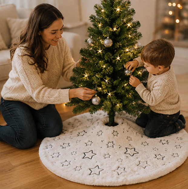 Christmas Tree Skirt Plush 38 to 40 cm in Four Patterns