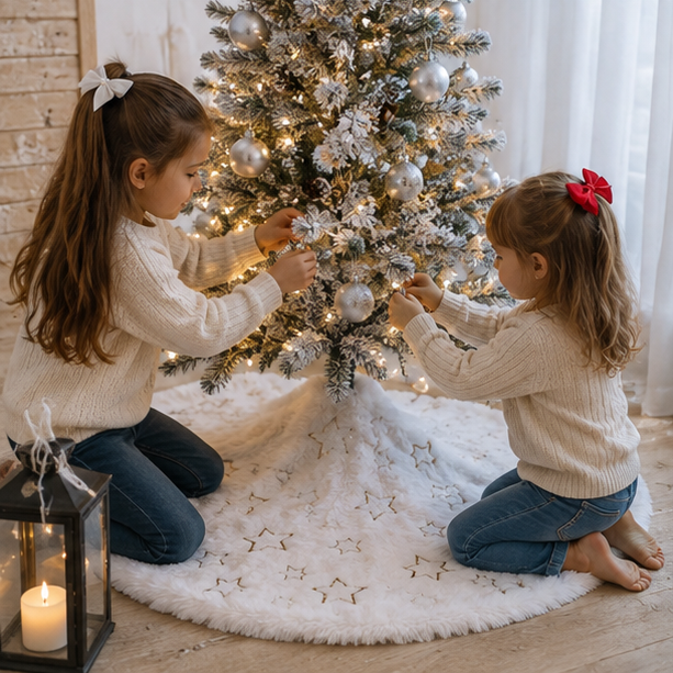 Christmas Tree Skirt Plush 38 to 40 cm in Four Patterns