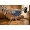 Heated Clothes Rack Electric Drying Rack with 18 Aluminium Rods and Waterproof Switch