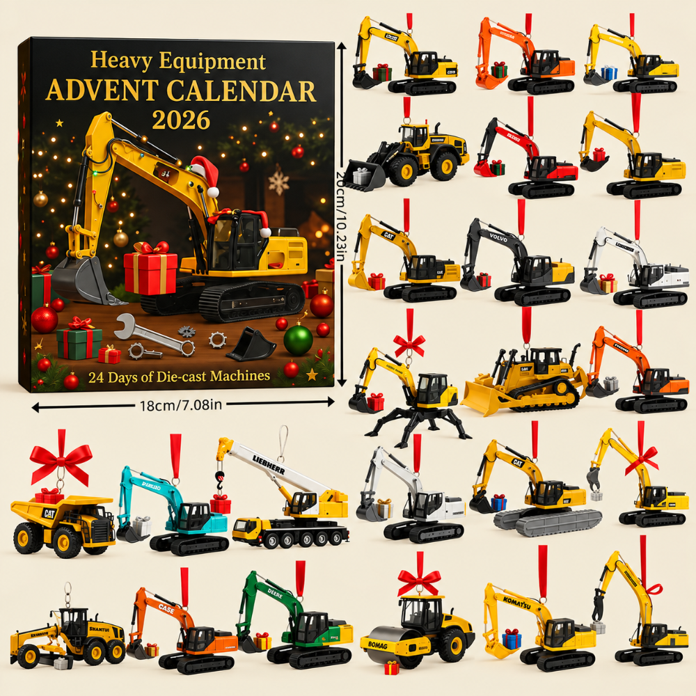 Advent Calendar Diecast Construction Models in 24 Pieces