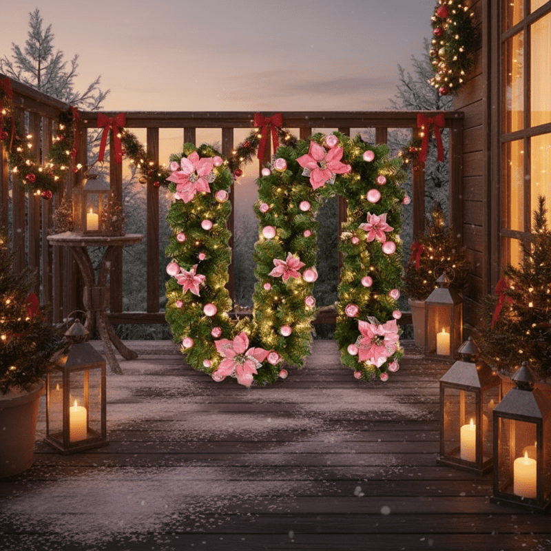 Christmas Lights Garland Rattan 2.7 m with a Warm White Glow