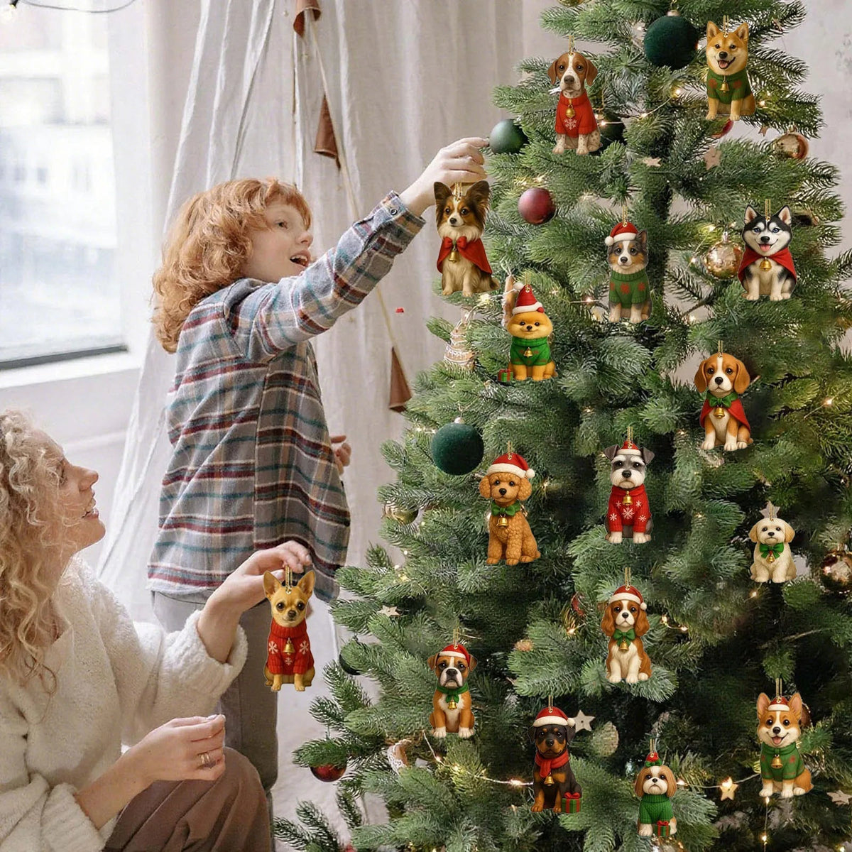 Advent Calendar Dog Figurines in Festive Dress Across 24 Days