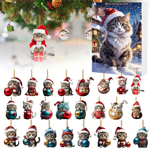 Advent Calendar Dachshund with 24 Dog Ornaments to Hang