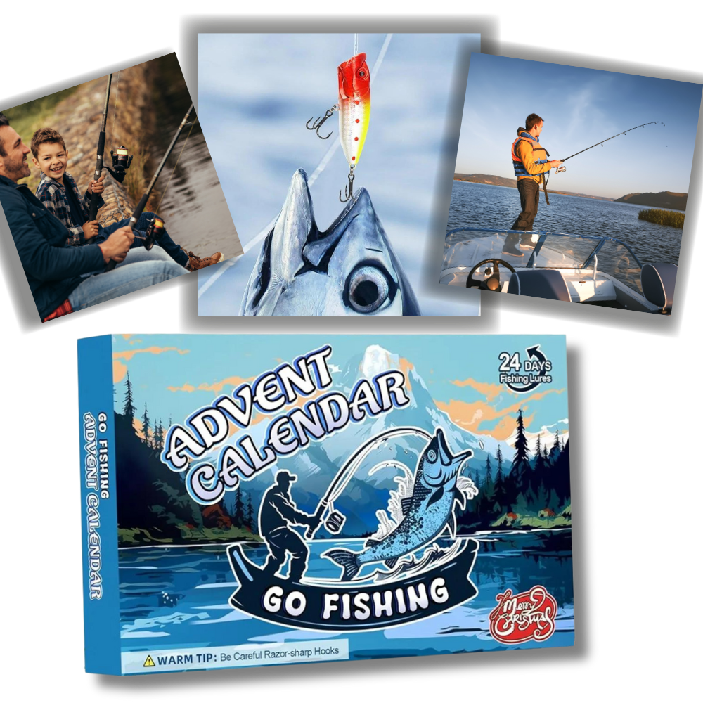 Advent Calendar Fishing Tackle Behind Each of the Doors