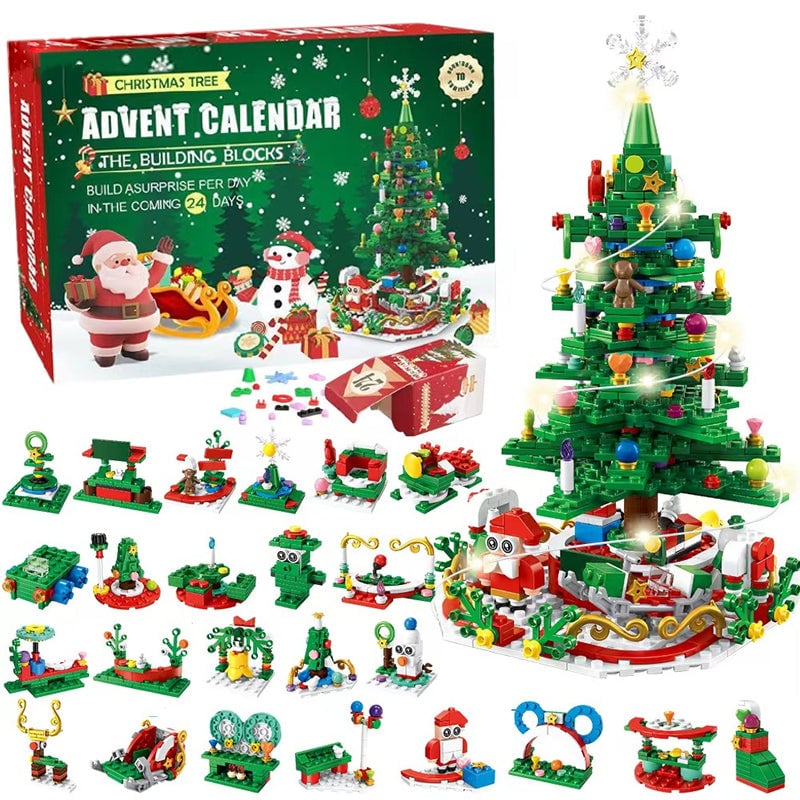 Advent Calendar Christmas Tree Shaped for Children Aged 3 to 6