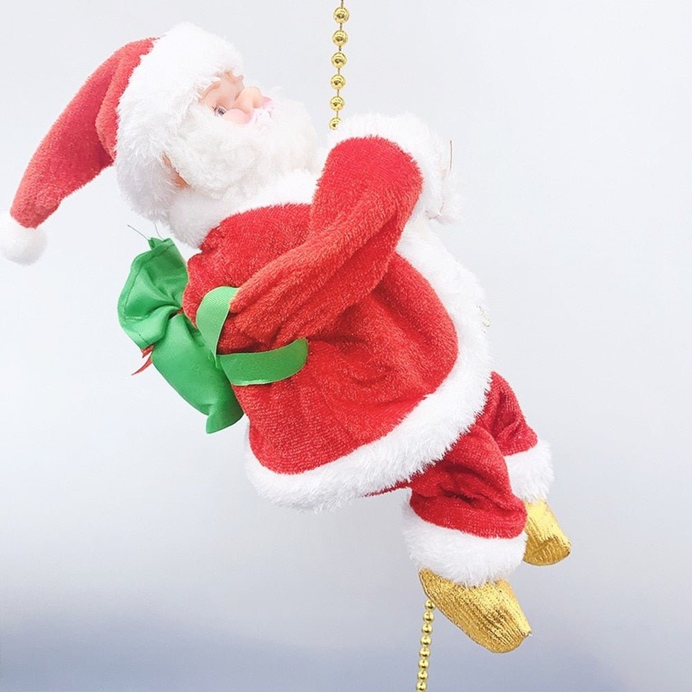 Electric Climbing Santa on a Cord with Music for a High Spot