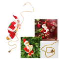 Christmas Decorations Climbing Santa Electric Rope Toy with Quiet Motor