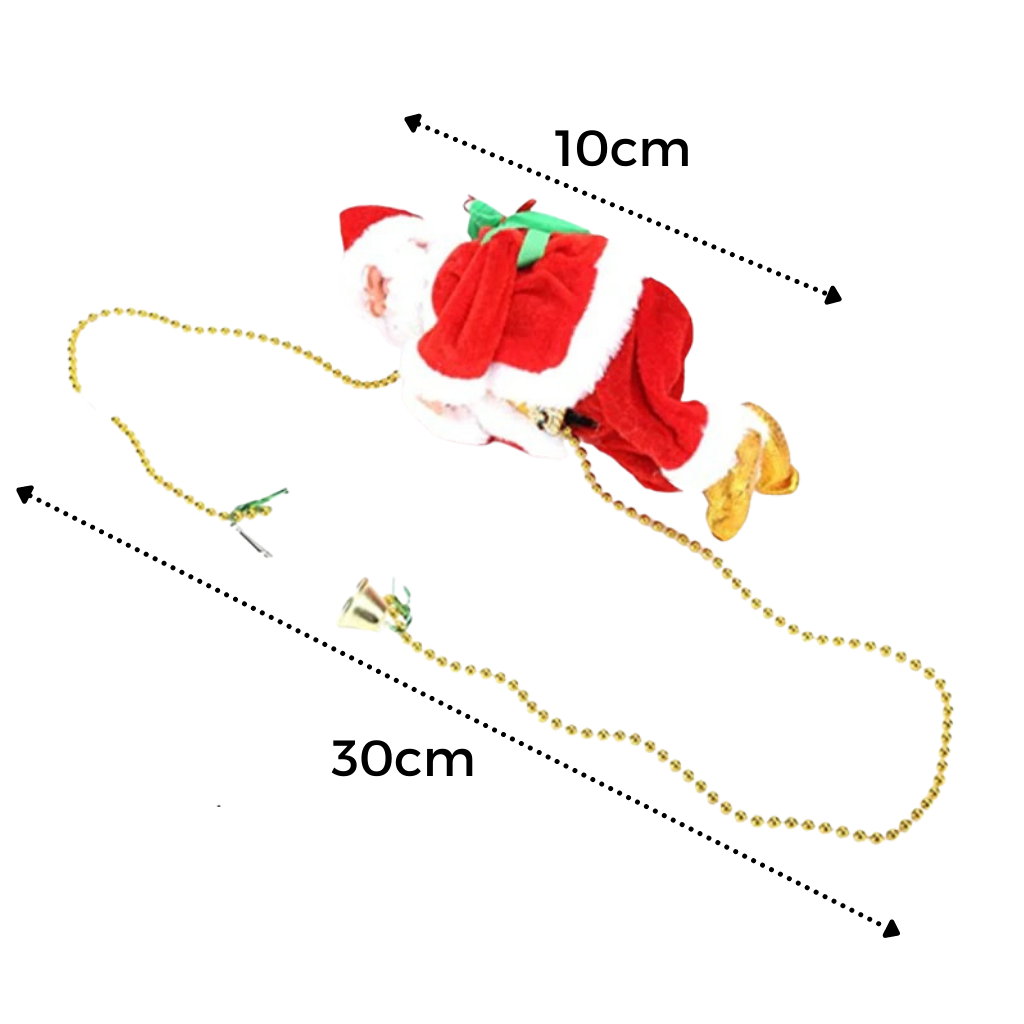 Christmas Decorations Climbing Santa Electric Rope Toy with Quiet Motor