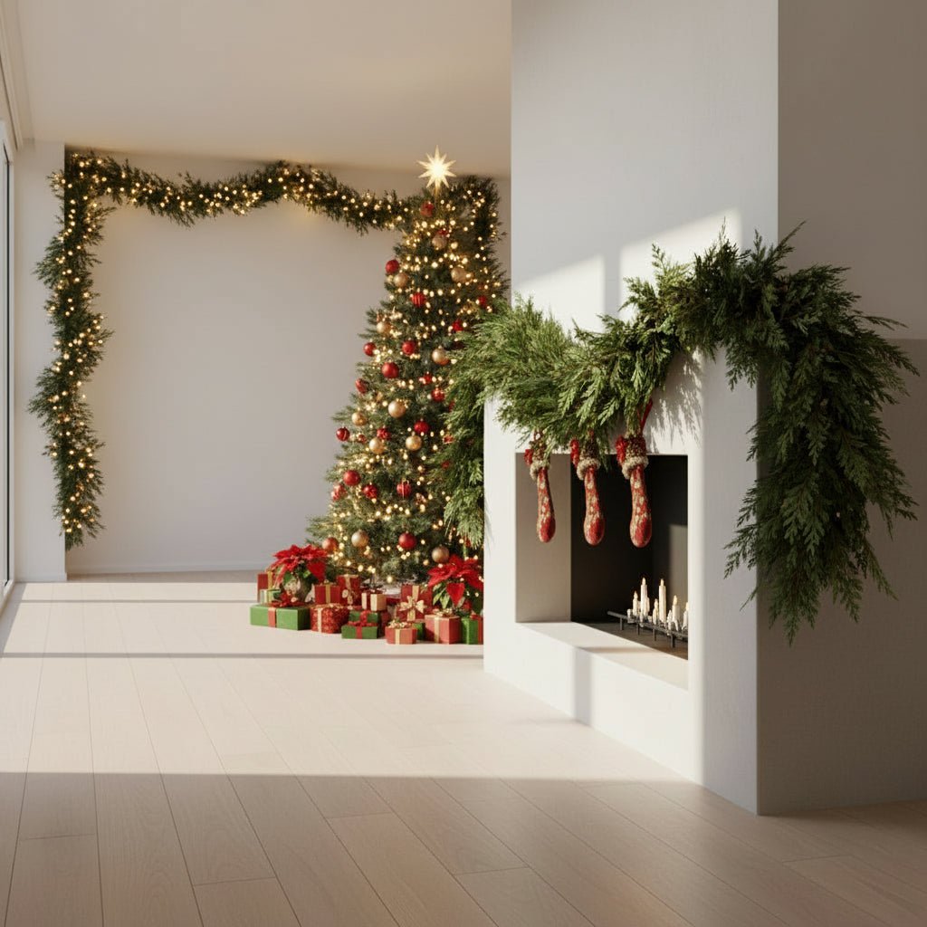Christmas Wreath and Garland Cedar 180 cm in Four Densities