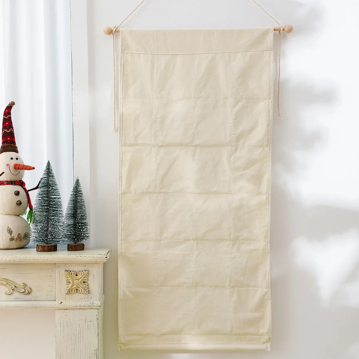 Advent Calendar Canvas Pockets for Hanging on a Wall