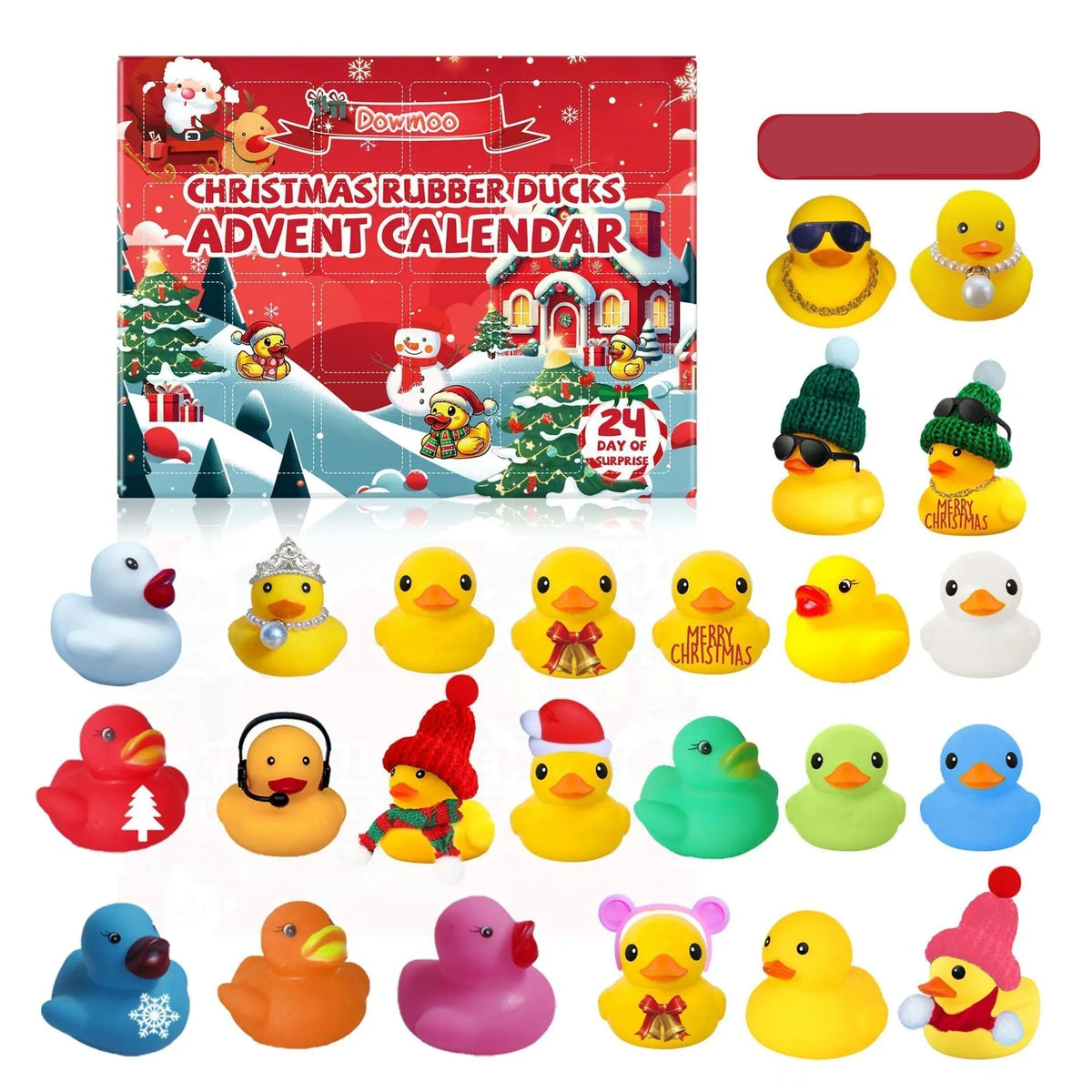 Advent Calendar Rubber Ducks with 24 Bath Toys Inside