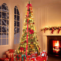 Pre Lit Christmas Tree Pop Up Folding with 200 LEDs and 64 Ornaments