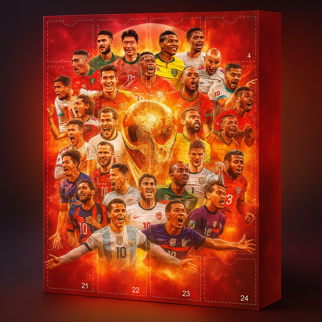 Advent Calendar Football with 24 Mini Figures to Collect