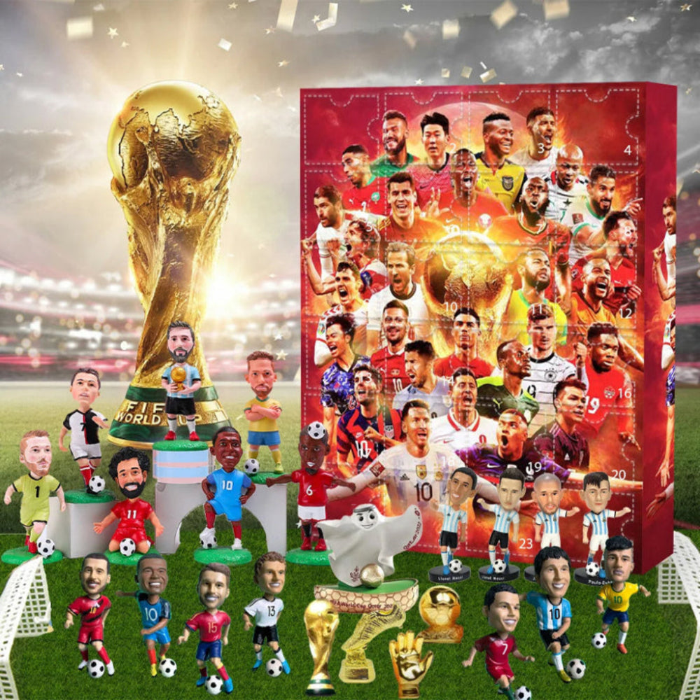 Advent Calendar Football Figures Collector Set at 30 x 18 x 5 cm