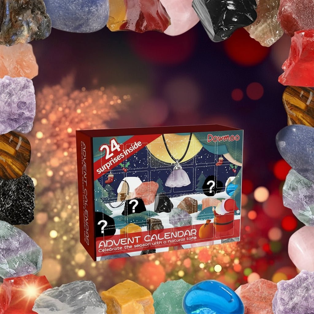 Advent Calendar Natural Stones with 24 Selected Minerals
