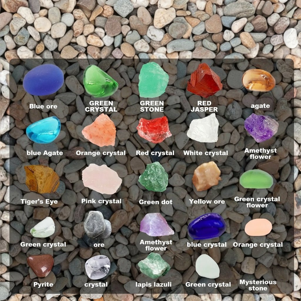 Advent Calendar Natural Stones with 24 Selected Minerals