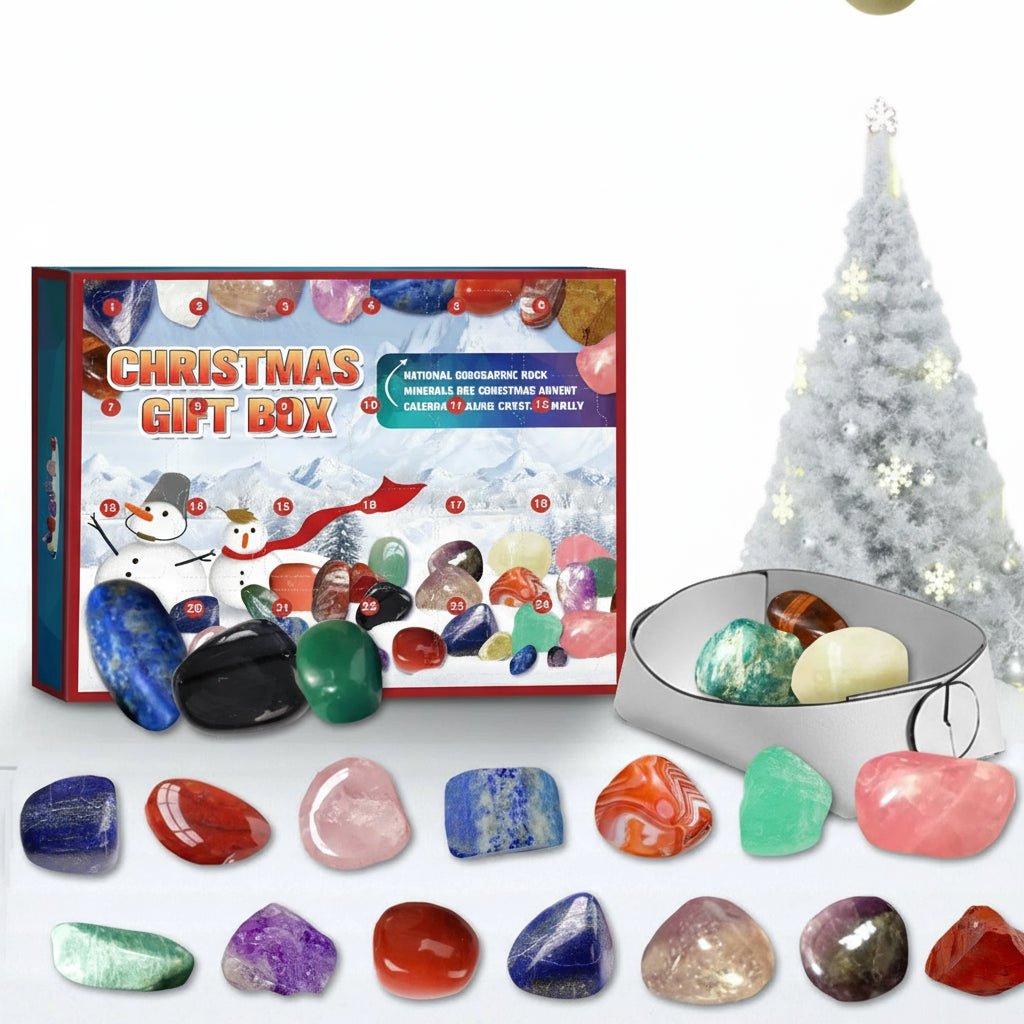Advent Calendar Natural Stones with 24 Selected Minerals