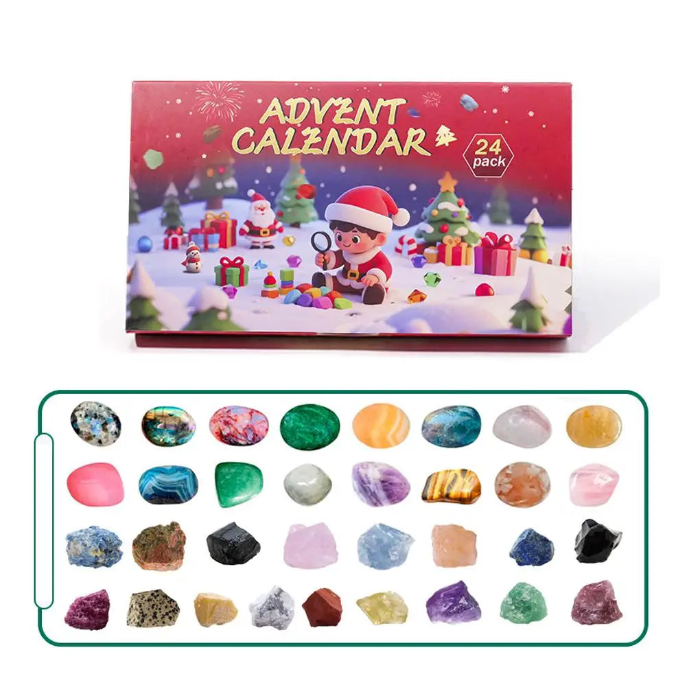 Advent Calendar Gemstones with an Educational Set of 24