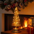 Christmas Tree Star Topped Spiral LED 33 cm in Gold or White