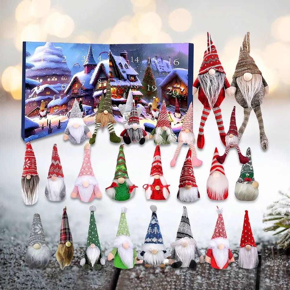 Advent Calendar Gnome Figures Handcrafted in Two Themes