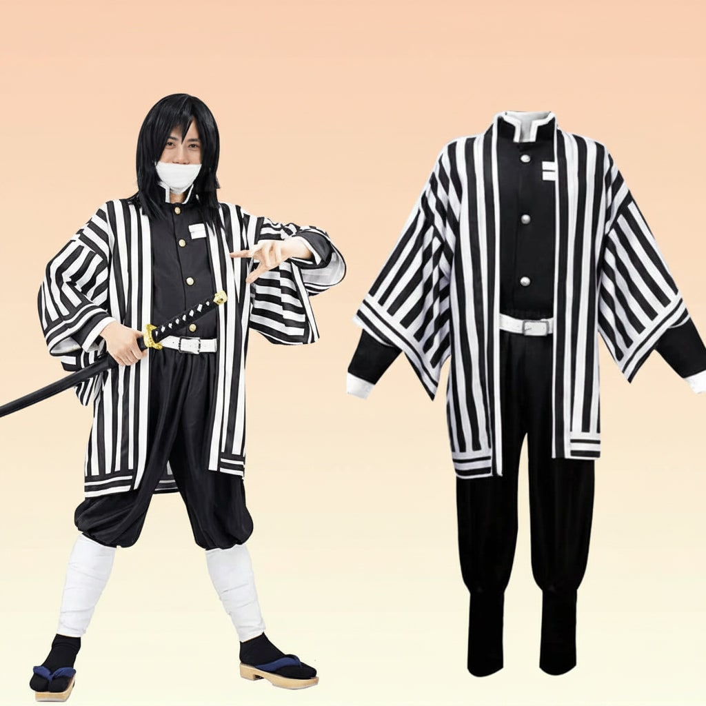 Anime Costumes for Halloween Cosplay and Dress Up Outfits with Haori Jacket Belt & Leg Wraps