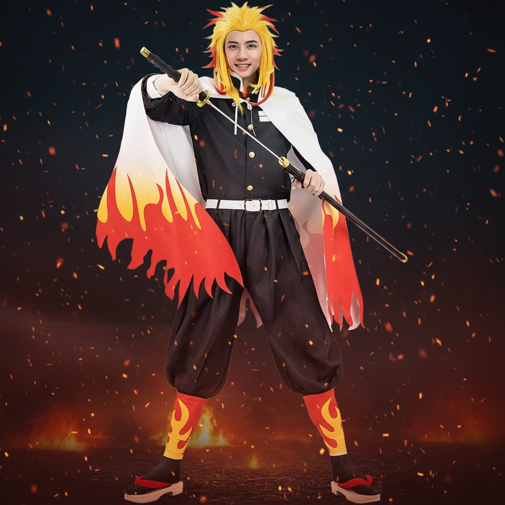 Anime Costumes for Halloween Cosplay and Dress Up Outfits with Haori Jacket Belt & Leg Wraps