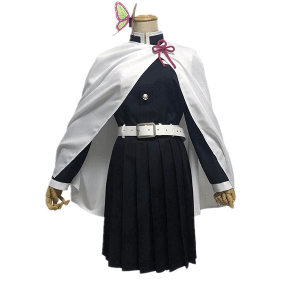 Halloween Costumes for Kids with Anime Cosplay Demon Jacket Cropped Pants and Leg Wraps