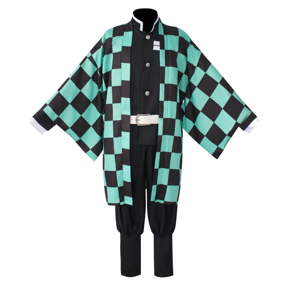 Halloween Costumes for Kids with Anime Cosplay Demon Jacket Cropped Pants and Leg Wraps