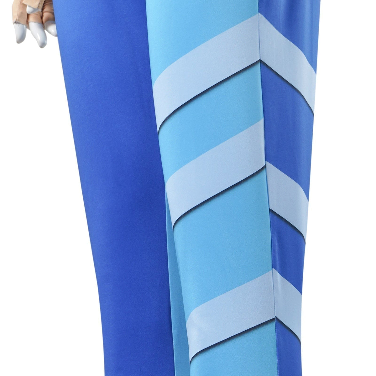 Sailor Cosplay Costume with Cropped Jacket Two-Tone Pants and Fingerless Gloves