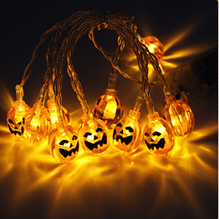 Halloween Lights Outdoor String with Pumpkin Ghost Bat Skull Eyeball Covers 10 LED Battery Operated