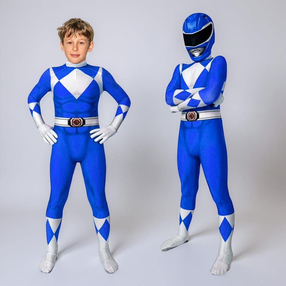 Halloween Costumes for Kids Superhero Jumpsuit with Mask Gloves and Boot Covers