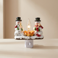 Christmas Lights Snowmen Around a Campfire for a Wall Socket
