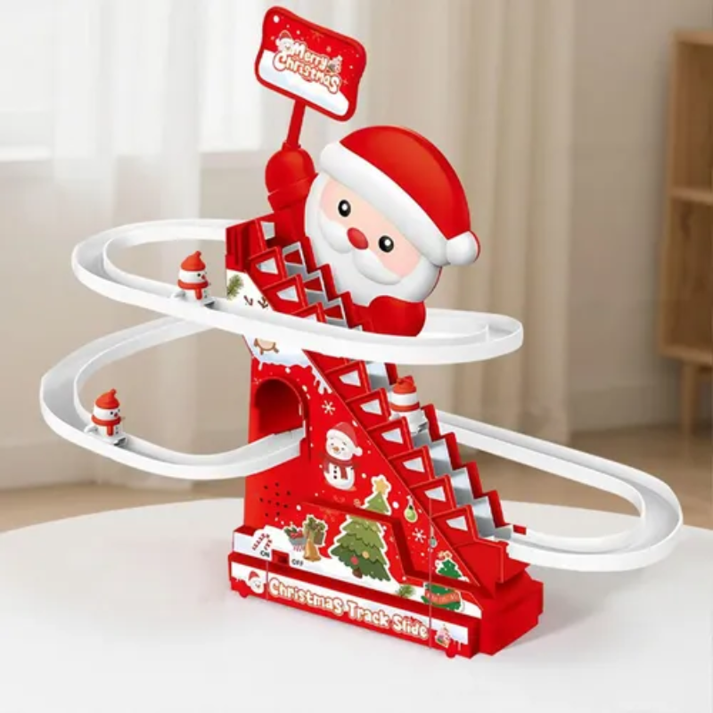 Christmas Lights Santa on a Roller Coaster with Music and Motion