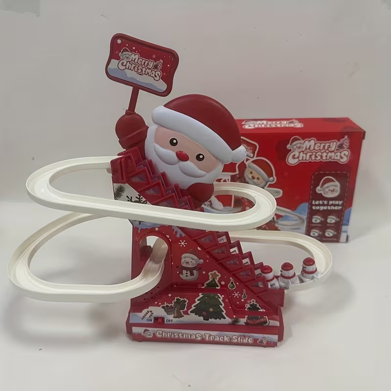 Christmas Lights Santa on a Roller Coaster with Music and Motion