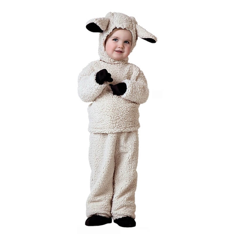 Animal Halloween Costume for Kids with Plush Hood and Sherpa Fleece Pants