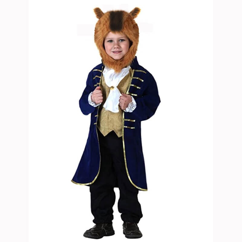 Animal Halloween Costume for Kids with Plush Hood and Sherpa Fleece Pants