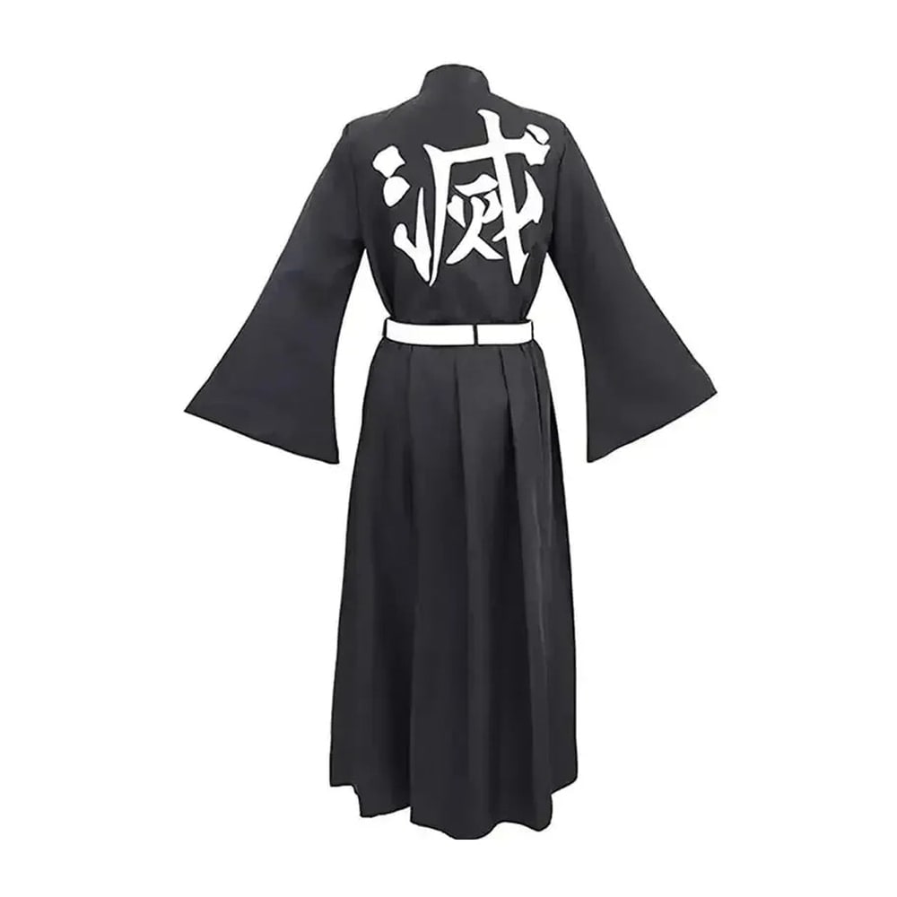 Anime Cosplay Costume with Mandarin Collar Jacket Wide-Leg Pants and Gold Buttons