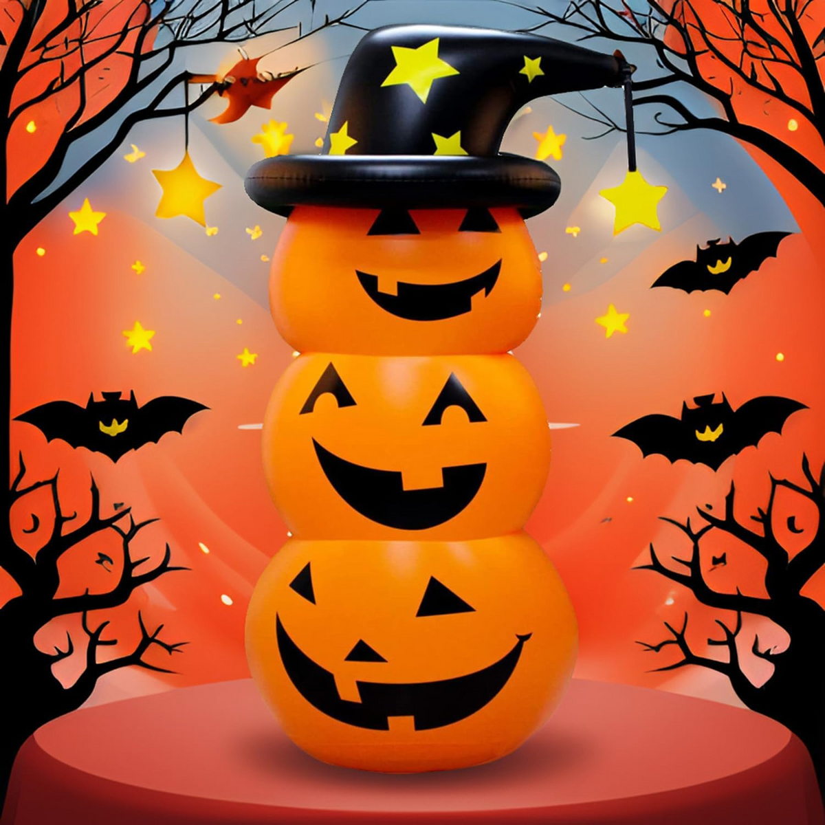 Large Blow Up Halloween Yard Decorations with Water-Fillable Base for Outdoor Display