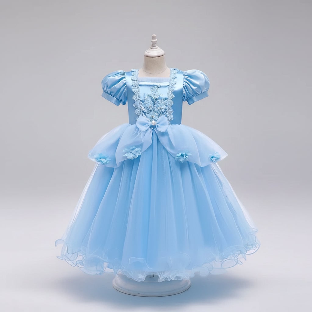 Princess Halloween Costumes Girls Dress with Tiara Wand and Accessory Set in Four Colours