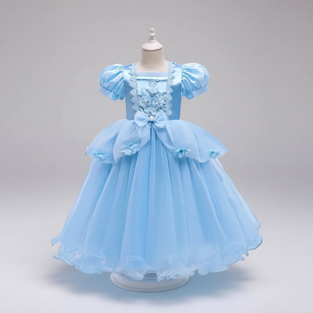 Princess Halloween Costumes Girls Dress with Tiara Wand and Accessory Set in Four Colours