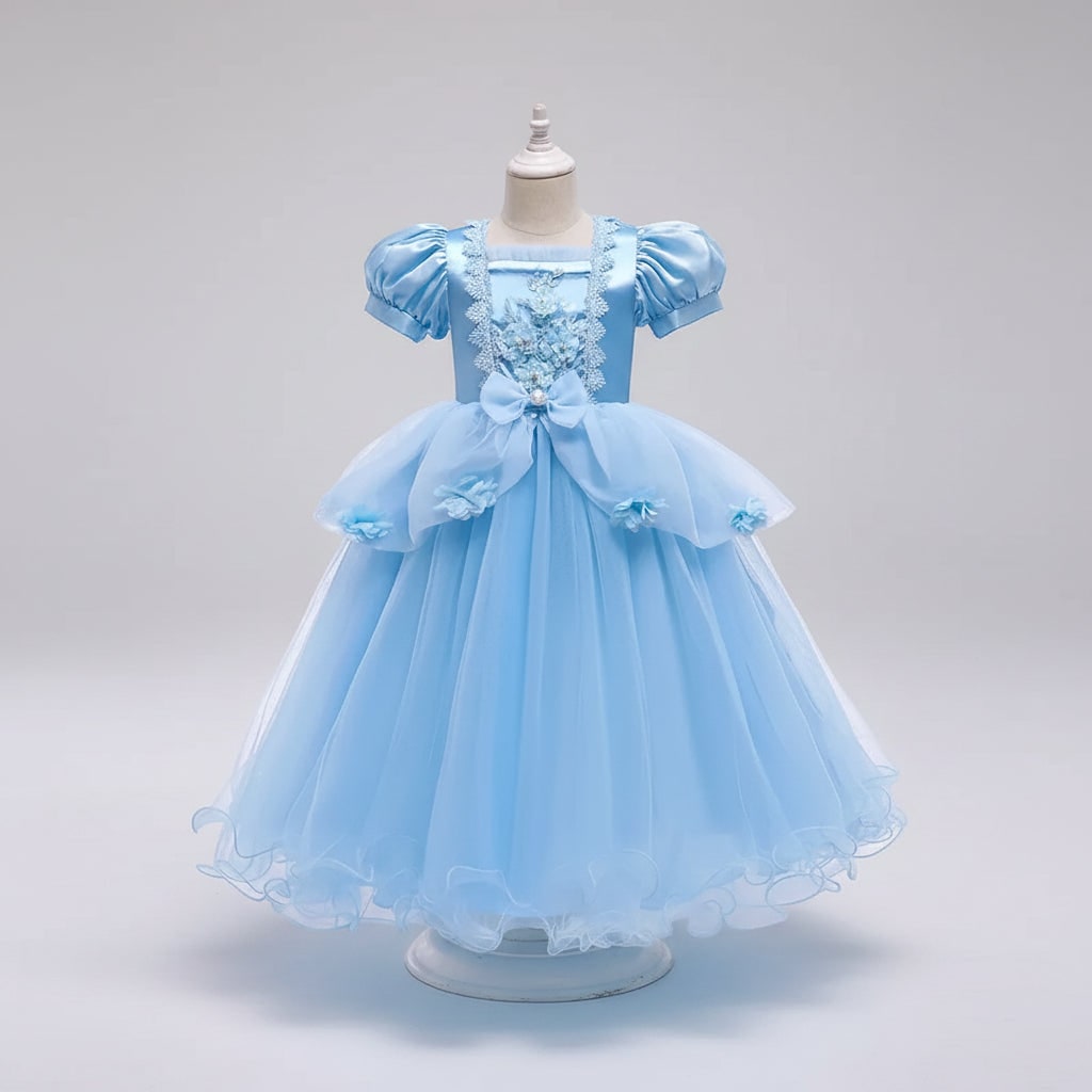Princess Halloween Costumes Girls Dress with Tiara Wand and Accessory Set in Four Colours